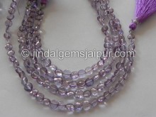 Purple Quartz Faceted Coin Shape Beads